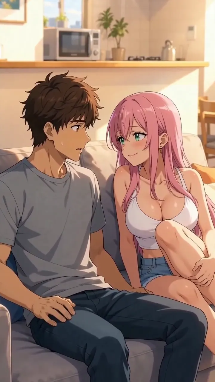 One Bed With My Roommate episode 1 still, Candy Shorts porn preview